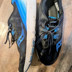 Saucony Black and Blue Performance Sneakers